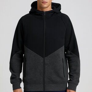 Cougar Sport Performance Black & Grey Fleece Hoodie LG NWT